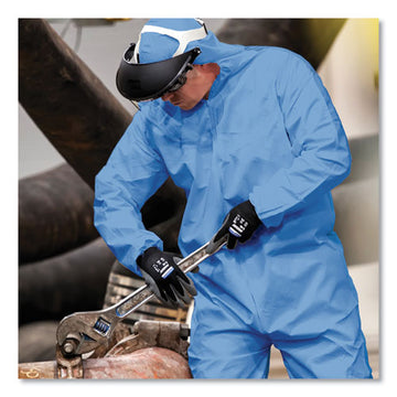 KleenGuard™ A65 Zipper Front Flame-resistant Hooded Coveralls, Elastic Wrist And Ankles, X-large, Blue, 25-carton freeshipping - TVN Wholesale
